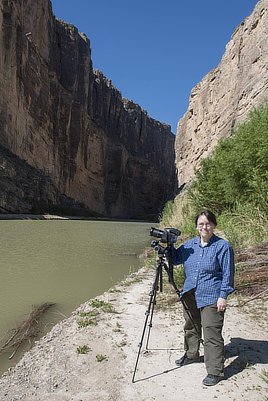 Carol M. Highsmith, photographer, in Big Bend National Park, Texas. Digital photo, 2014.