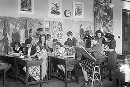 Art students at Anacostia High School, Washington, DC. Photo by National Photo Co., 1939.