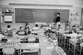 Integration in D.C. schools. Photo by Warren Leffler, 1964.