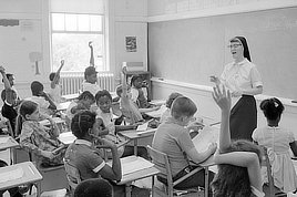 St. Peter’s School, Washington, D.C. Photo by Warren Leffler, 1969.