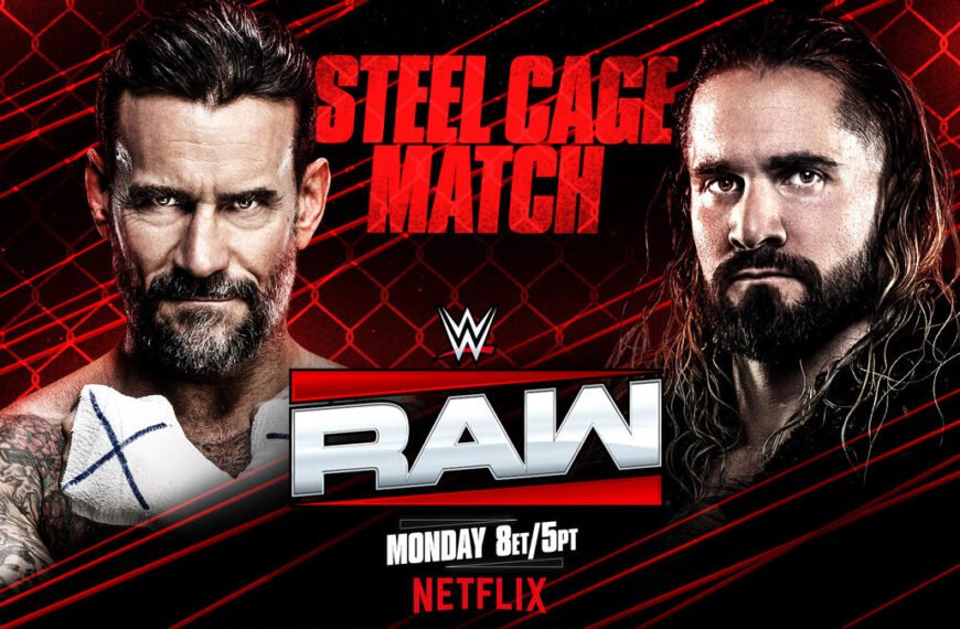 CM Punk and Seth Rollins are set to clash in a fierce Steel Cage Match at the iconic Madison Square Garden.