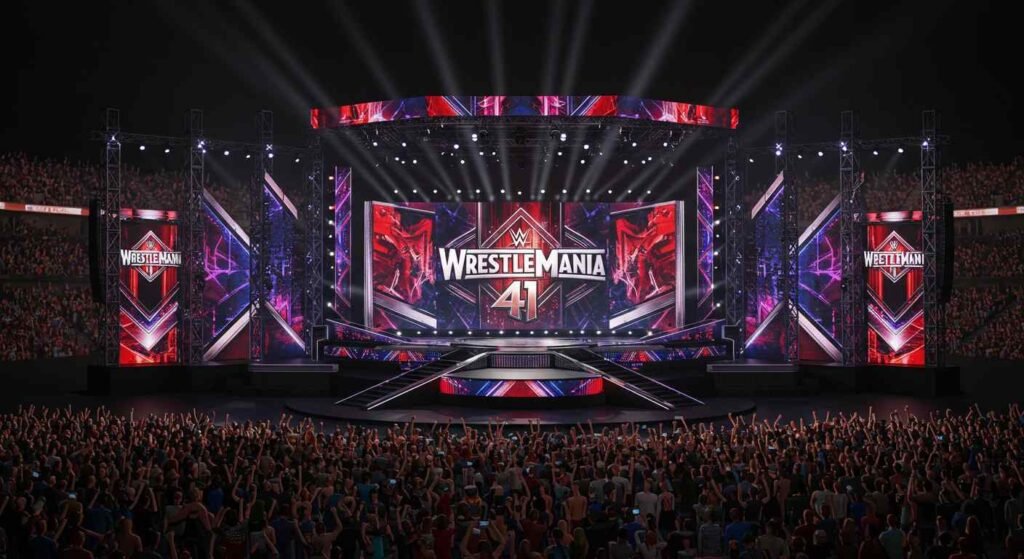 WrestleMania 41 stage rendering