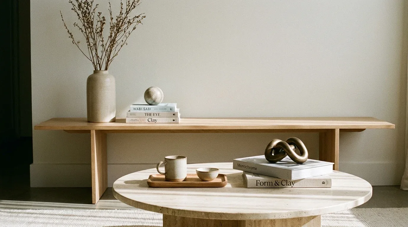 Minimal intentional styling makes everyday surfaces look polished